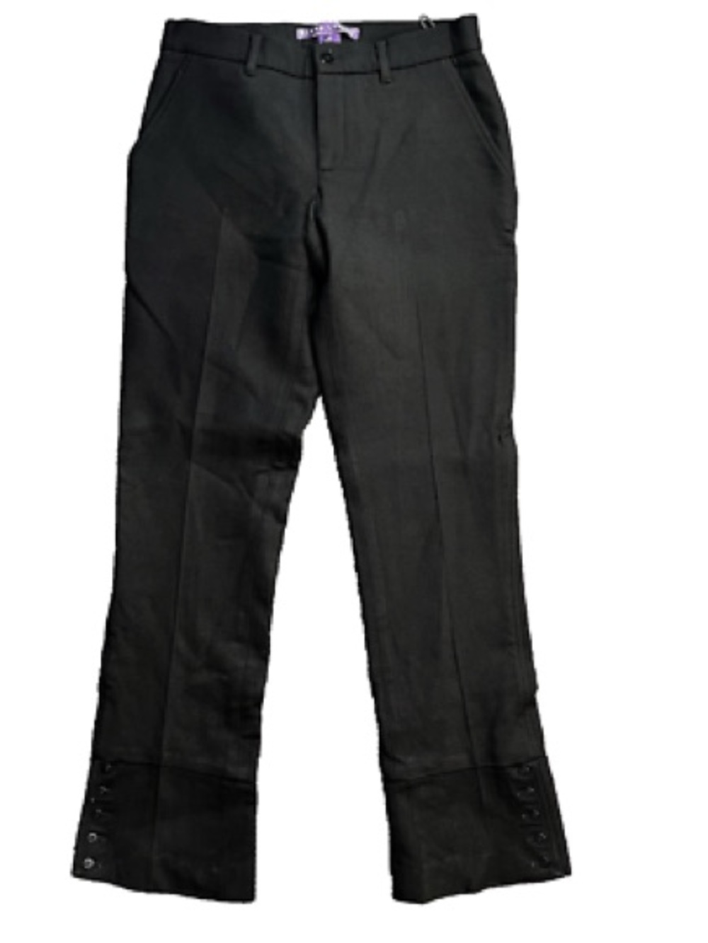 Ralph Lauren Black Button-Cuff Dress Capris